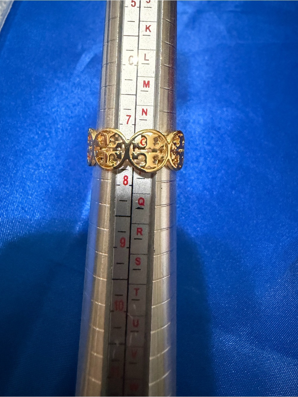 Tory Burch Frozen Logo Eternity Ring NWT - Picture 2 of 4